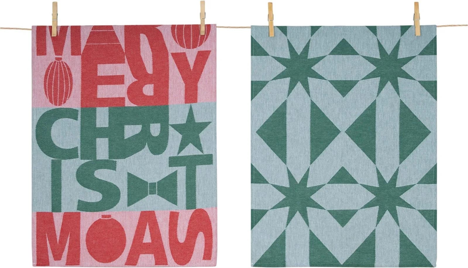 PAD Geschirrtuch MERRY CHRIST Grün/Rot 50x70cm