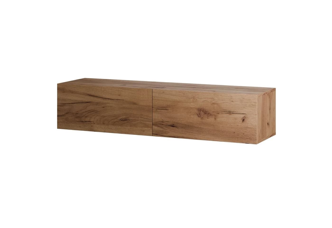 Planetmöbel Garderobenschrank 140 cm Gold Eiche mit Soft-Close