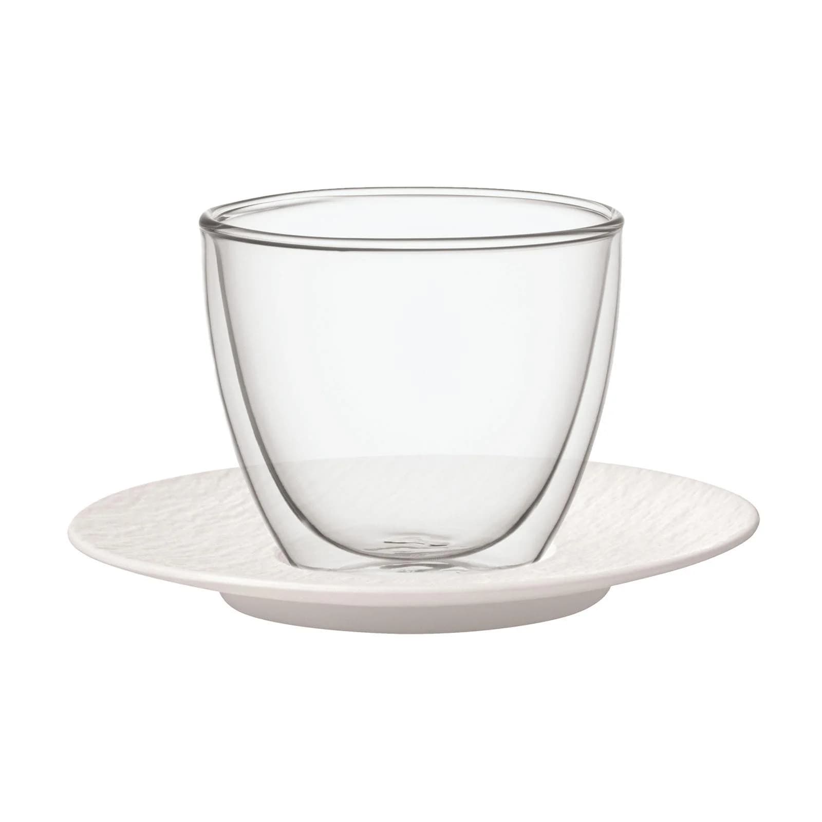 Villeroy & Boch Latte-Macchiato-Glas Café au Lait-Set Manufacture Rock 250 ml Weiß
