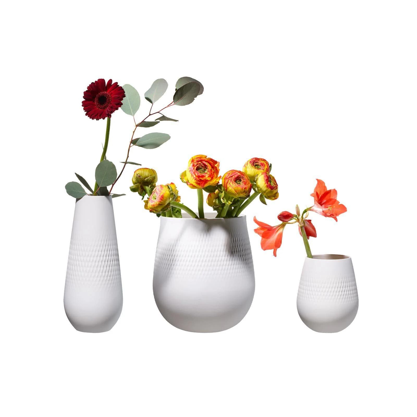 Villeroy & Boch Vasen-Set Manufacture Collier 3er Set Weiß