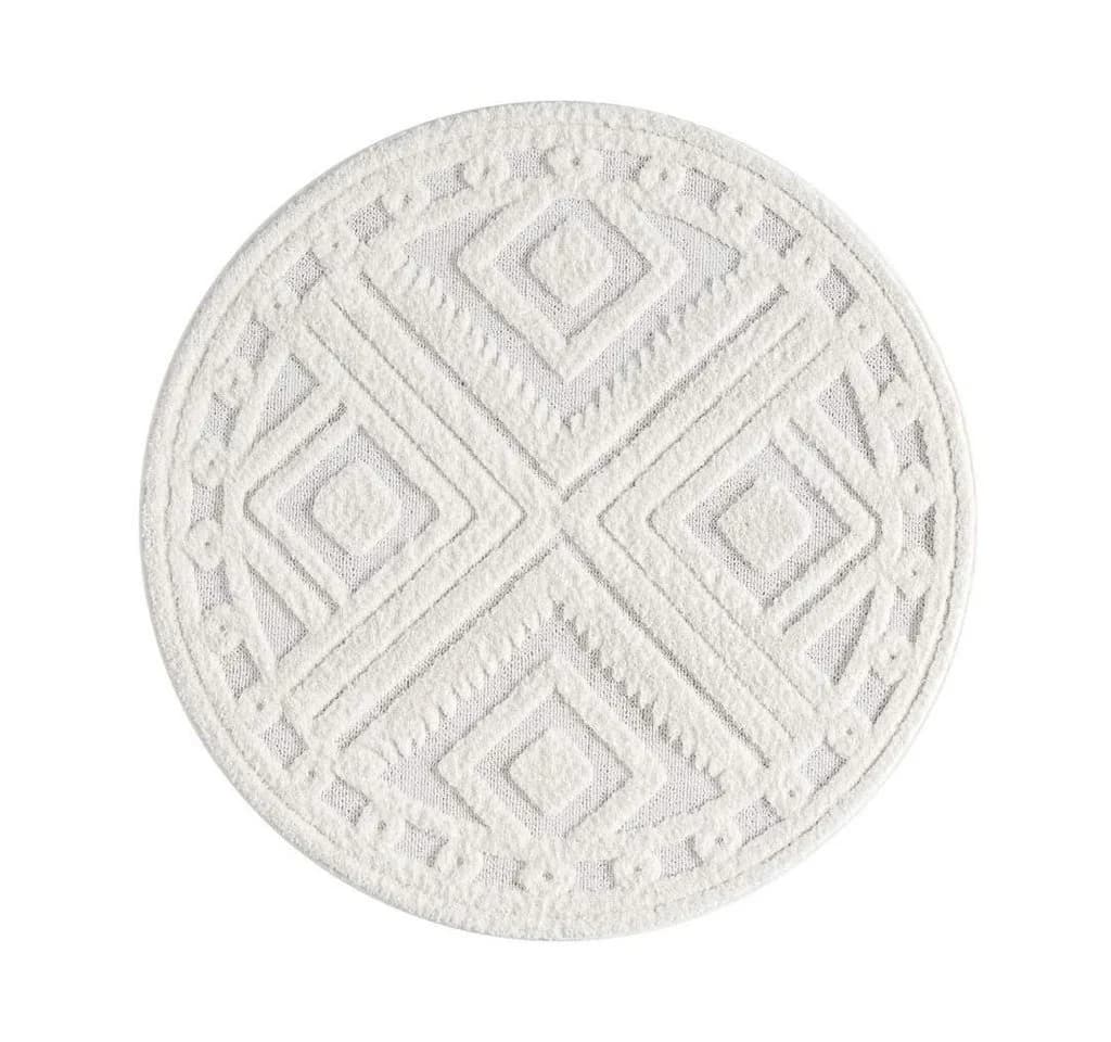Carpet City Hochflor-Teppich FOCUS777 Beige Rund 200cm