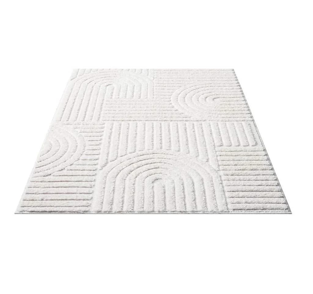 CARPET CITY Designteppich FOCUS765 Creme Hoch-Tief-Effekt