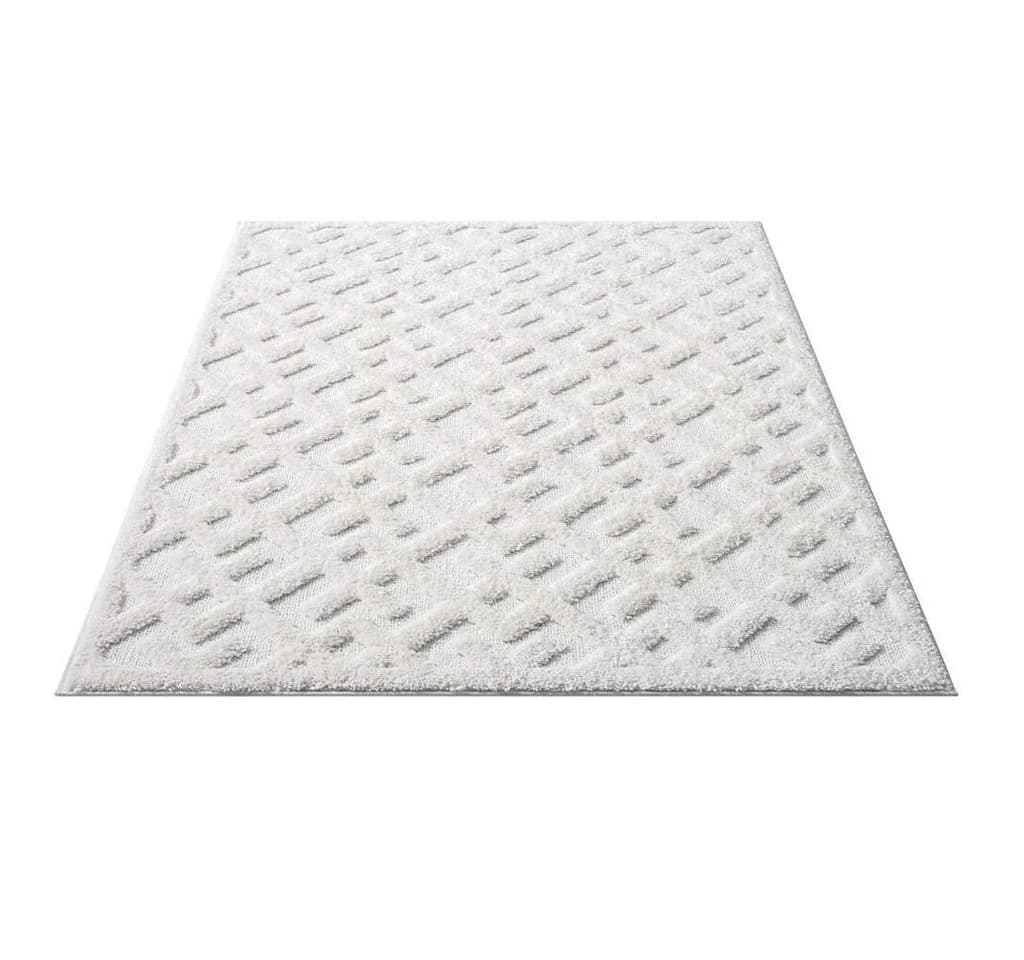 CARPET CITY Hochflor-Teppich FOCUS737 Creme Boho Hoch-Tief-Effekt