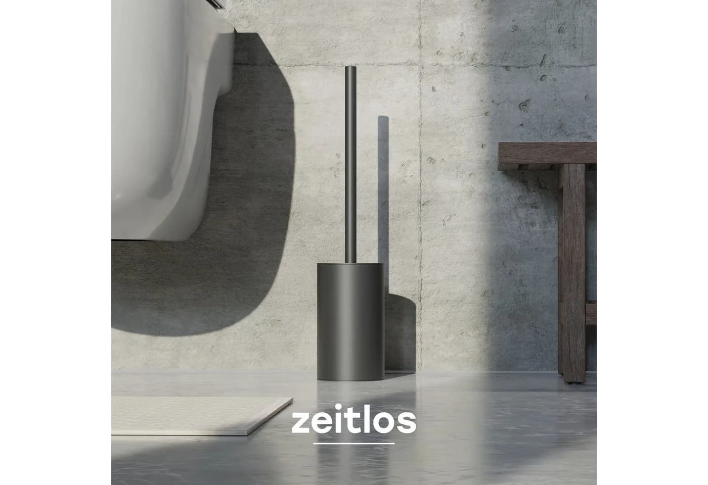 SAVEGA WC-Reinigungsbürste Silikon Edelstahl Schwarz