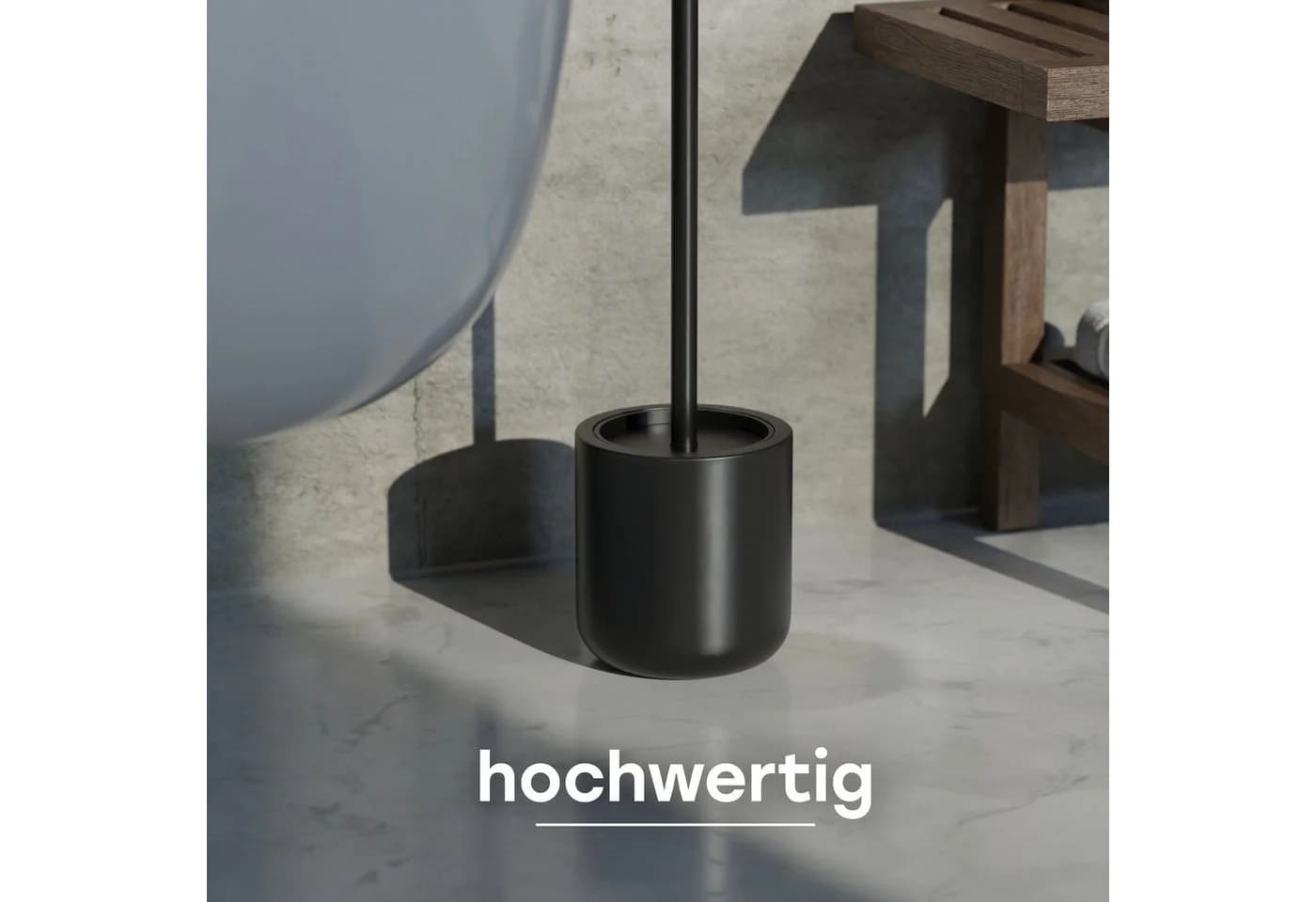 SAVEGA WC-Reinigungsbürste Silikon Edelstahl Schwarz 2-tlg