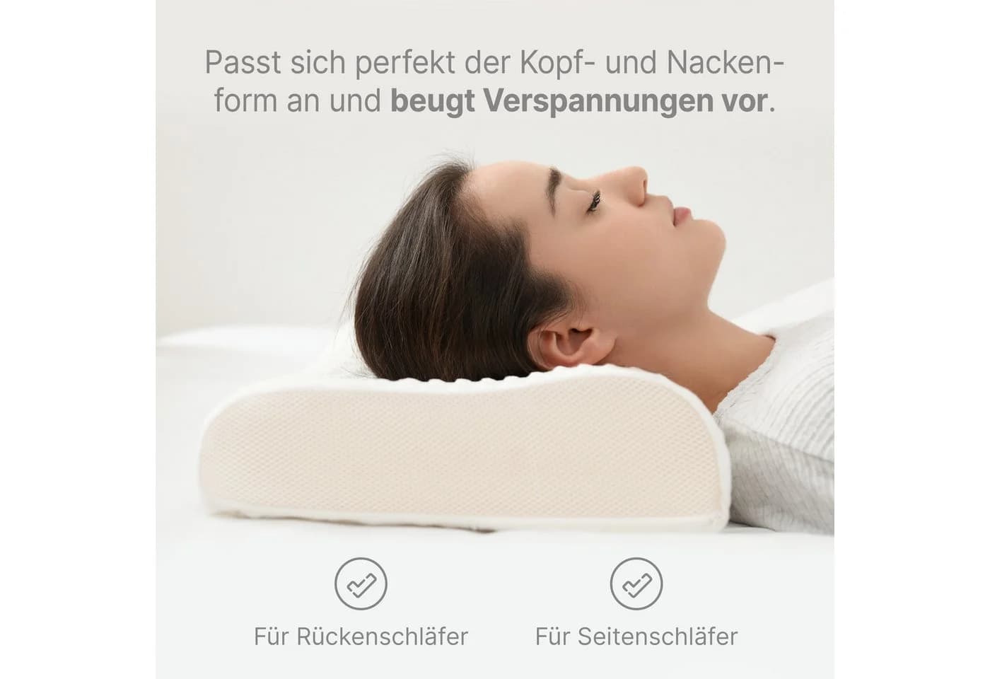 wonello Nackenstützkissen Premium Memory Foam Tencel Bezug