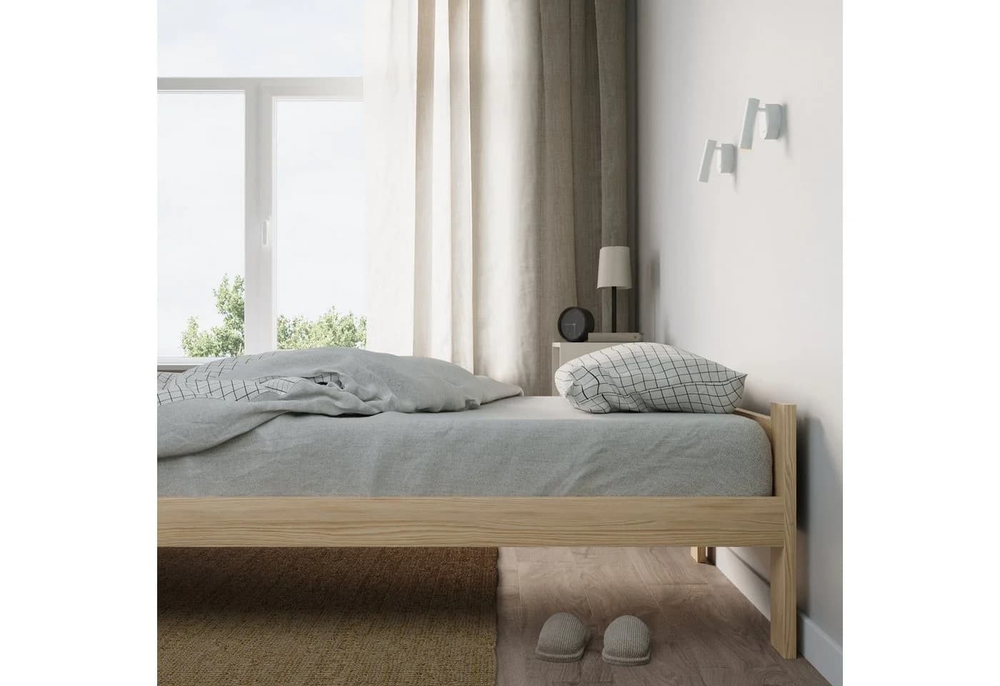 Home Collective Holzbett Kiefer Massivholz Skandi Boho