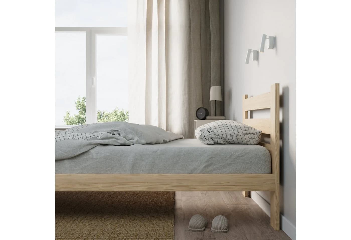Home Collective Holzbett Kiefer Massivholz Modern Skandi Landhaus