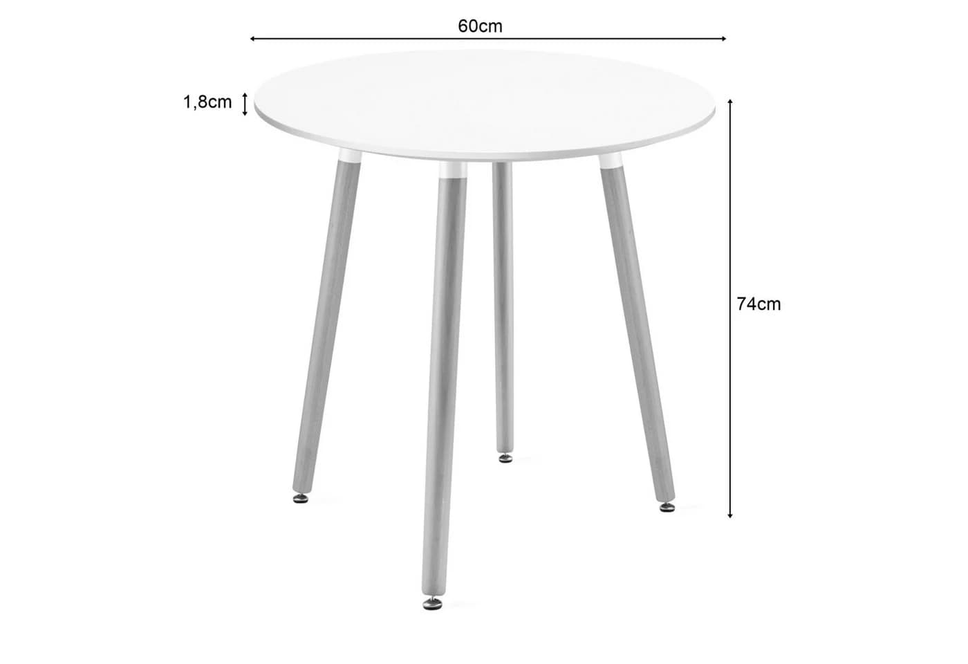 Home Collective Runder Esstisch 80 cm Durchmesser Weiß