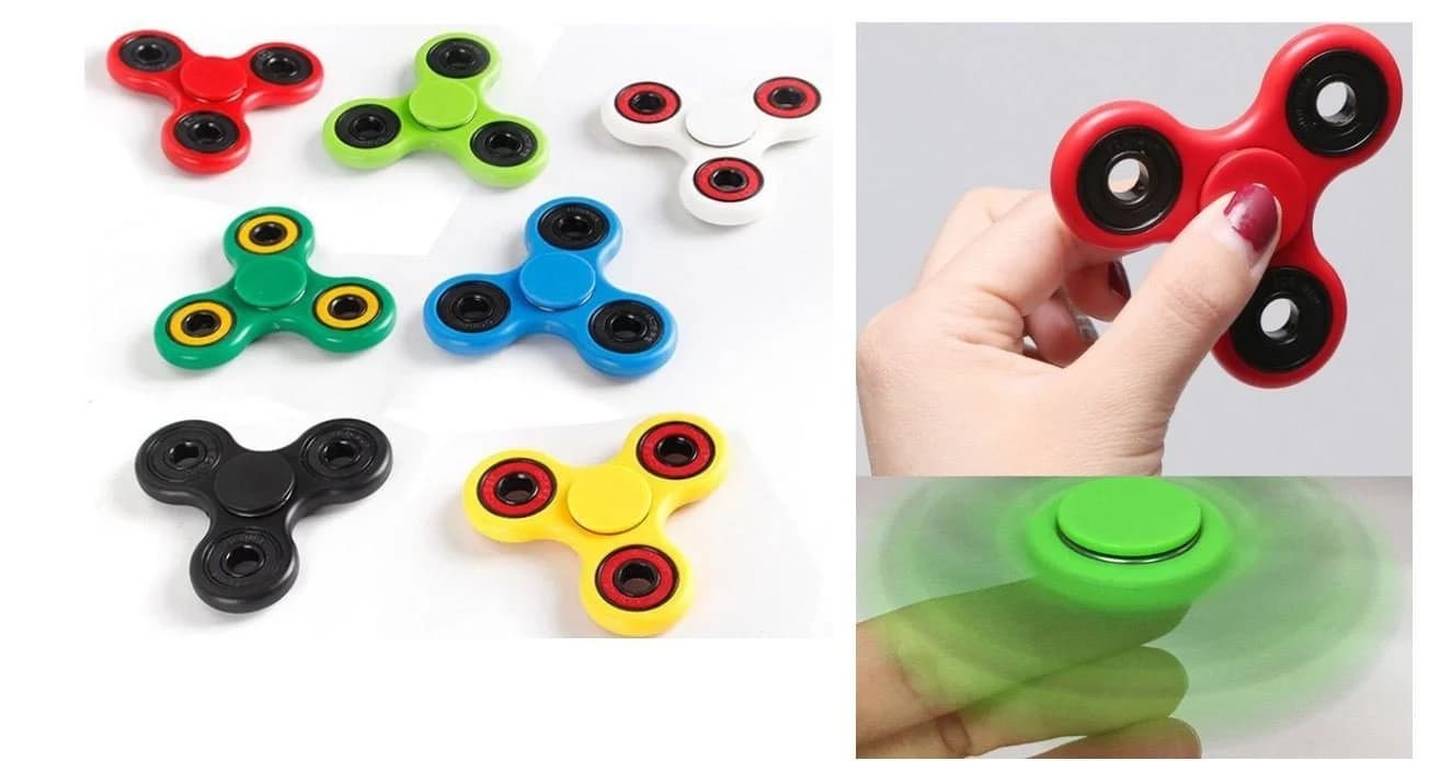 Luna24 Fidget Spinner 5er-Set Bunt ABS-Kunststoff