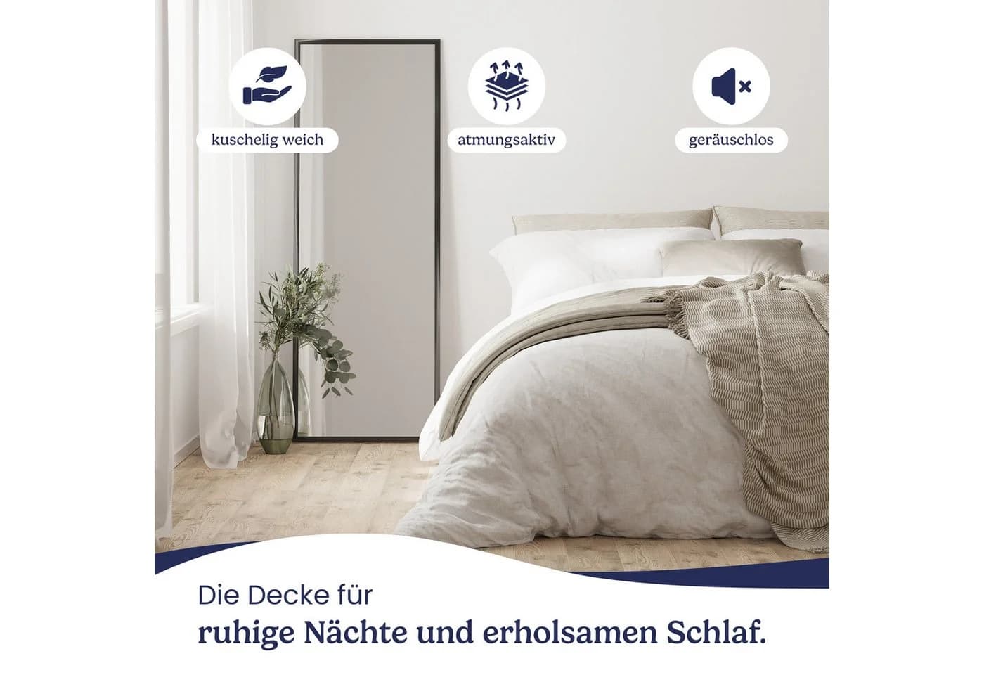 Gentle North Microfaserbettdecke 4 Jahreszeiten Weiß Kunstfasern