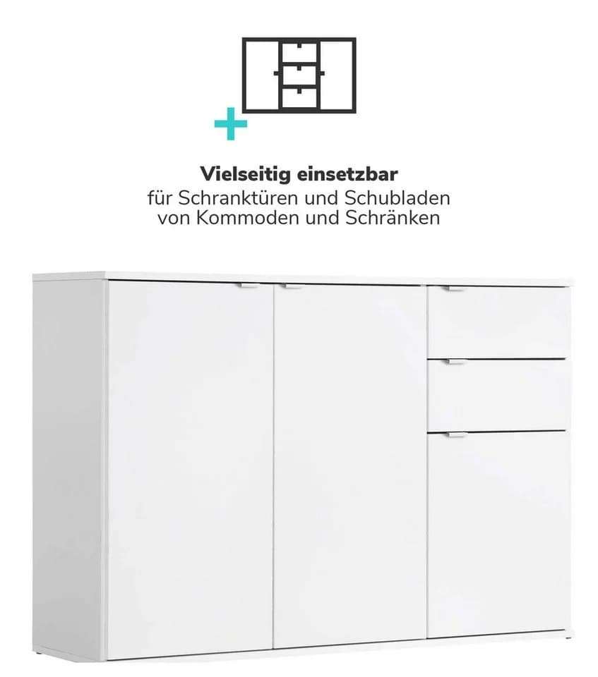 mokebo Möbelgriff Der Handliche Weiß Metall Push-to-Open