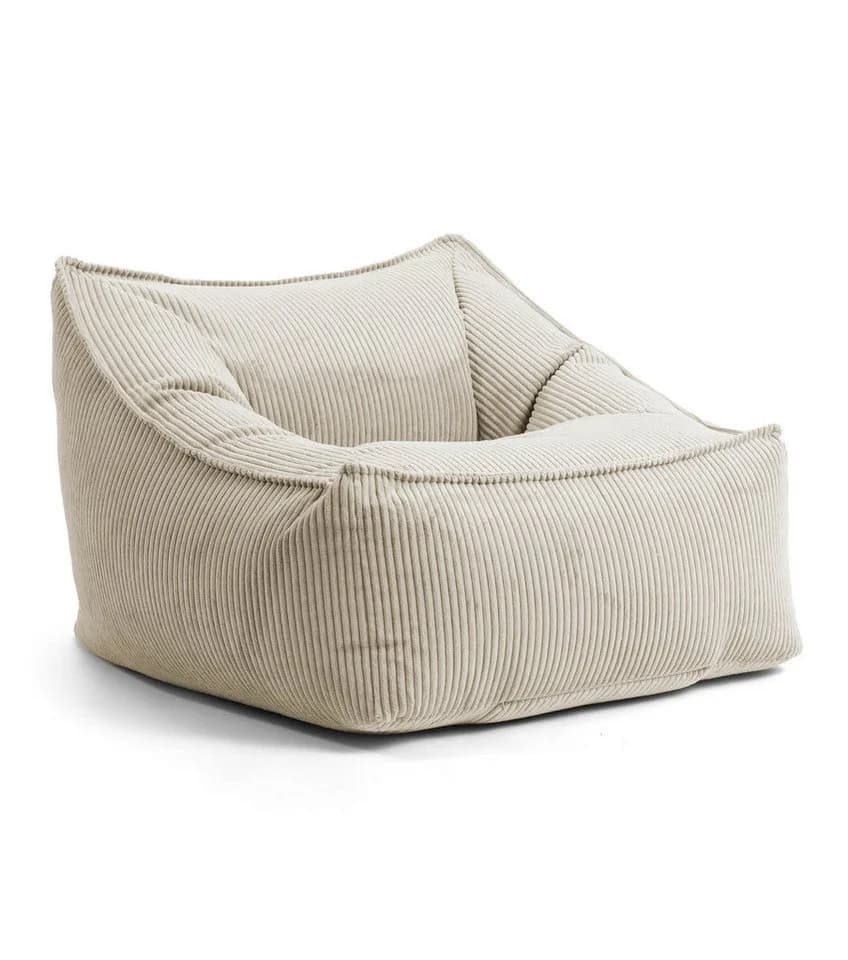 mokebo Sitzsack Der Lümmel Beige Cordstoff mit Armlehnen