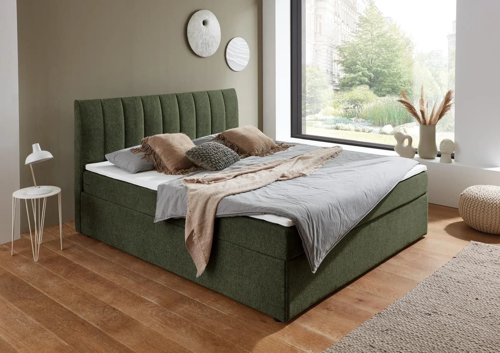 Boxbett Alva mit Matratze und Topper Grün ATLANTIC HOME COLLECTION