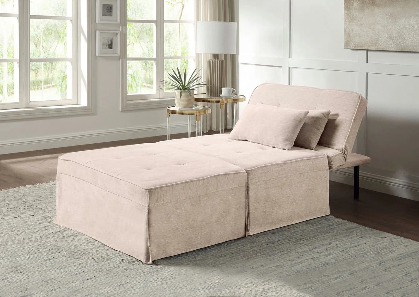 ATLANTIC HOME COLLECTION Schlafsofa Finn Beige Wandelbar mit Kissen