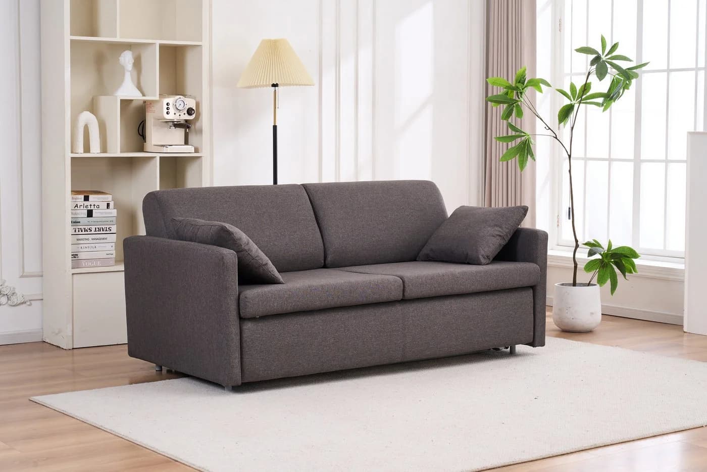 ATLANTIC HOME COLLECTION Schlafsofa Robin Anthrazit mit Matratze