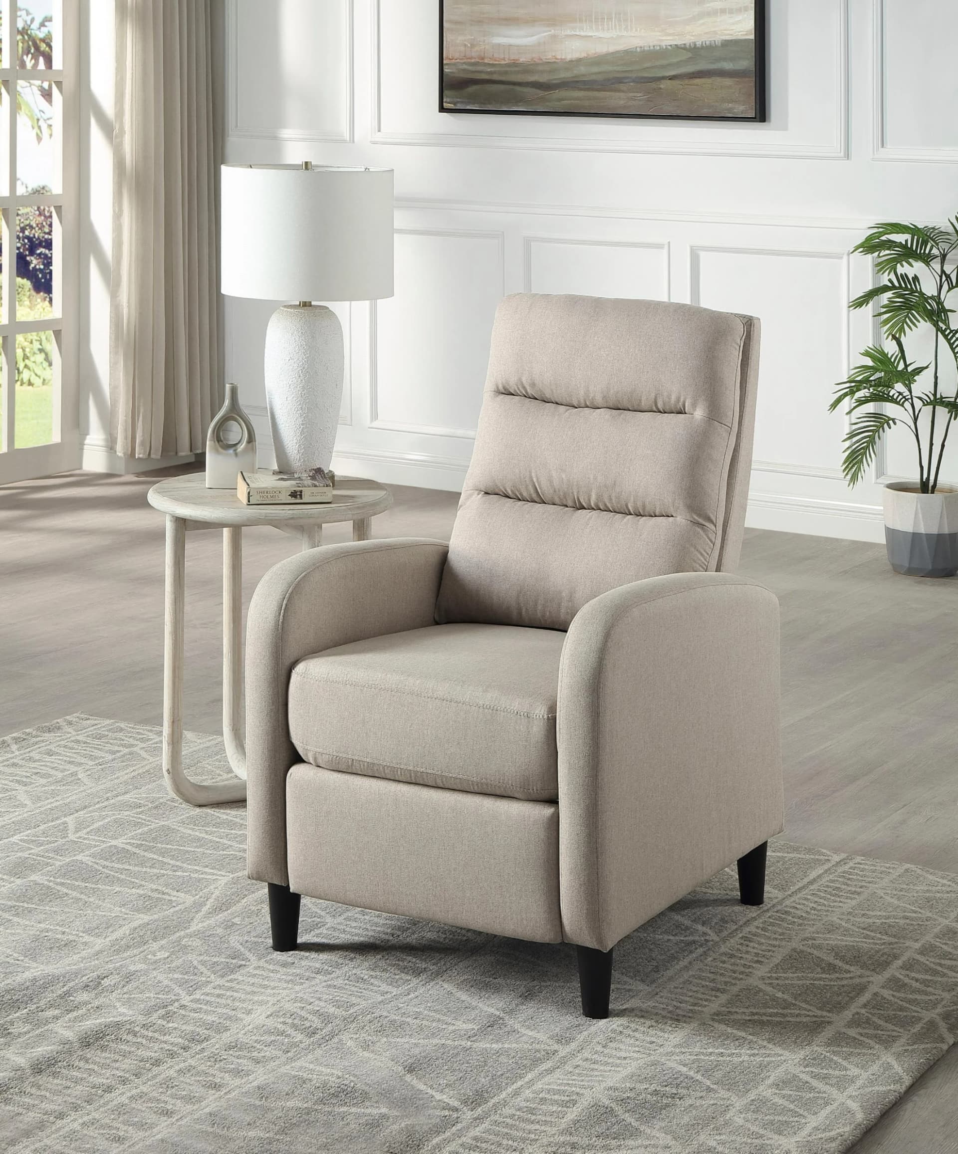 ATLANTIC HOME COLLECTION Relaxsessel Tiago Beige mit Relaxfunktion