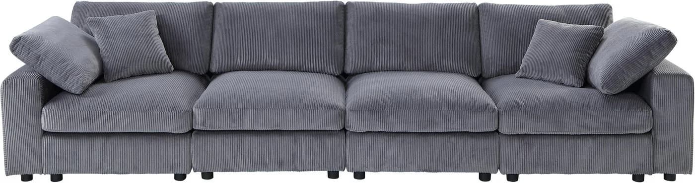 OTTO HOME Bennid 4-Sitzer Modulsofa Grau Cord