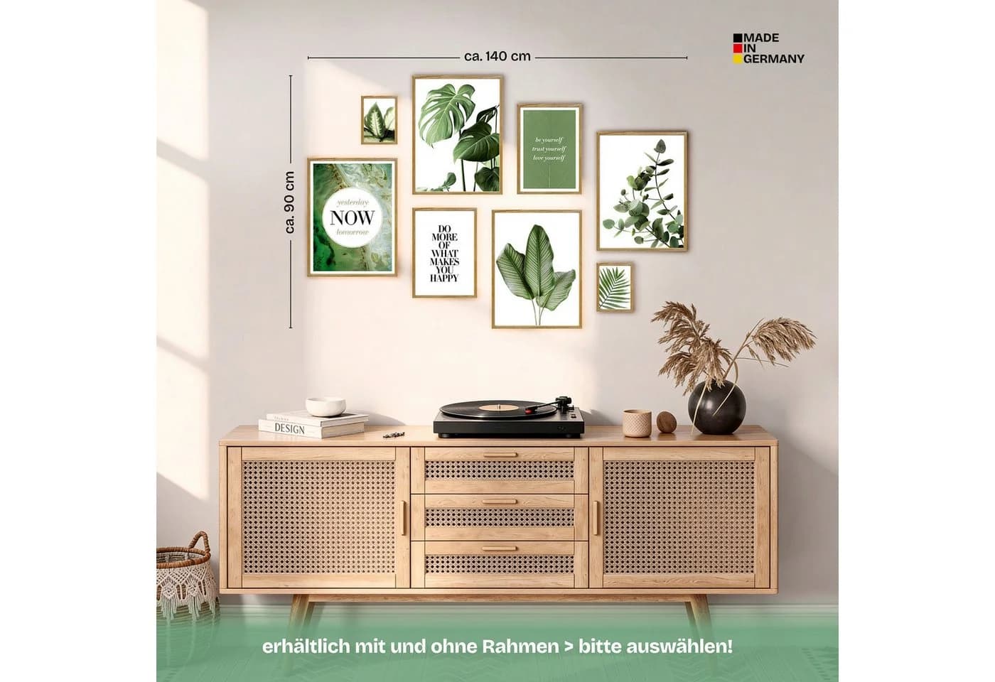 ARTFAVES Poster Set 8-tlg. Elegante Botanik Grün