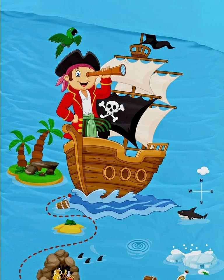 JACK Babybettwäsche Piratenschiff Renforcé 100x135cm
