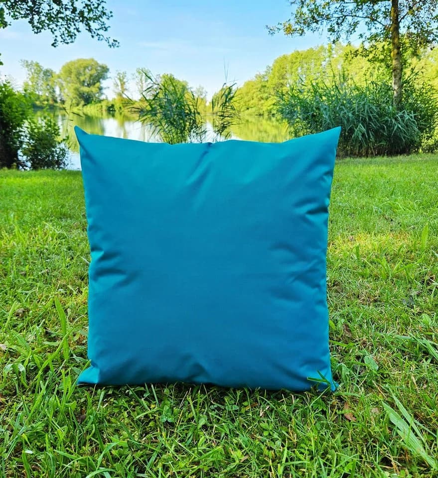 JACK Dekokissen 50x50cm Outdoor Kissen Petrol mit XXL Füllung