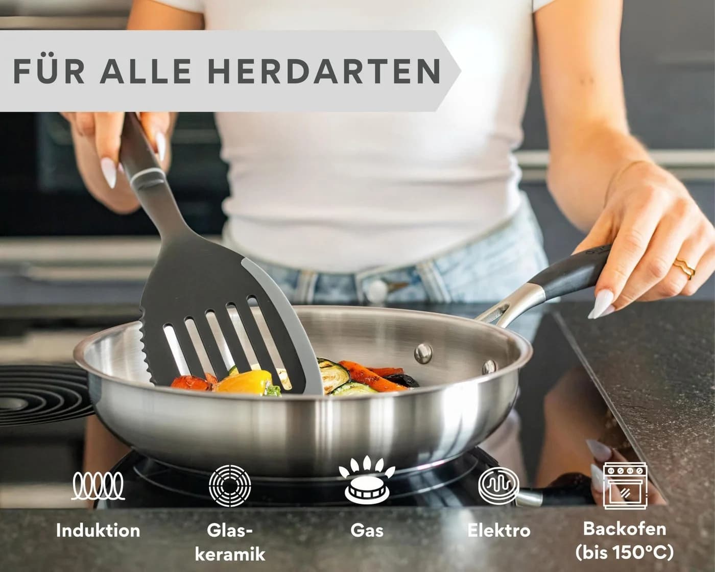divory Bratpfanne PURA Edelstahl Unbeschichtet Induktion