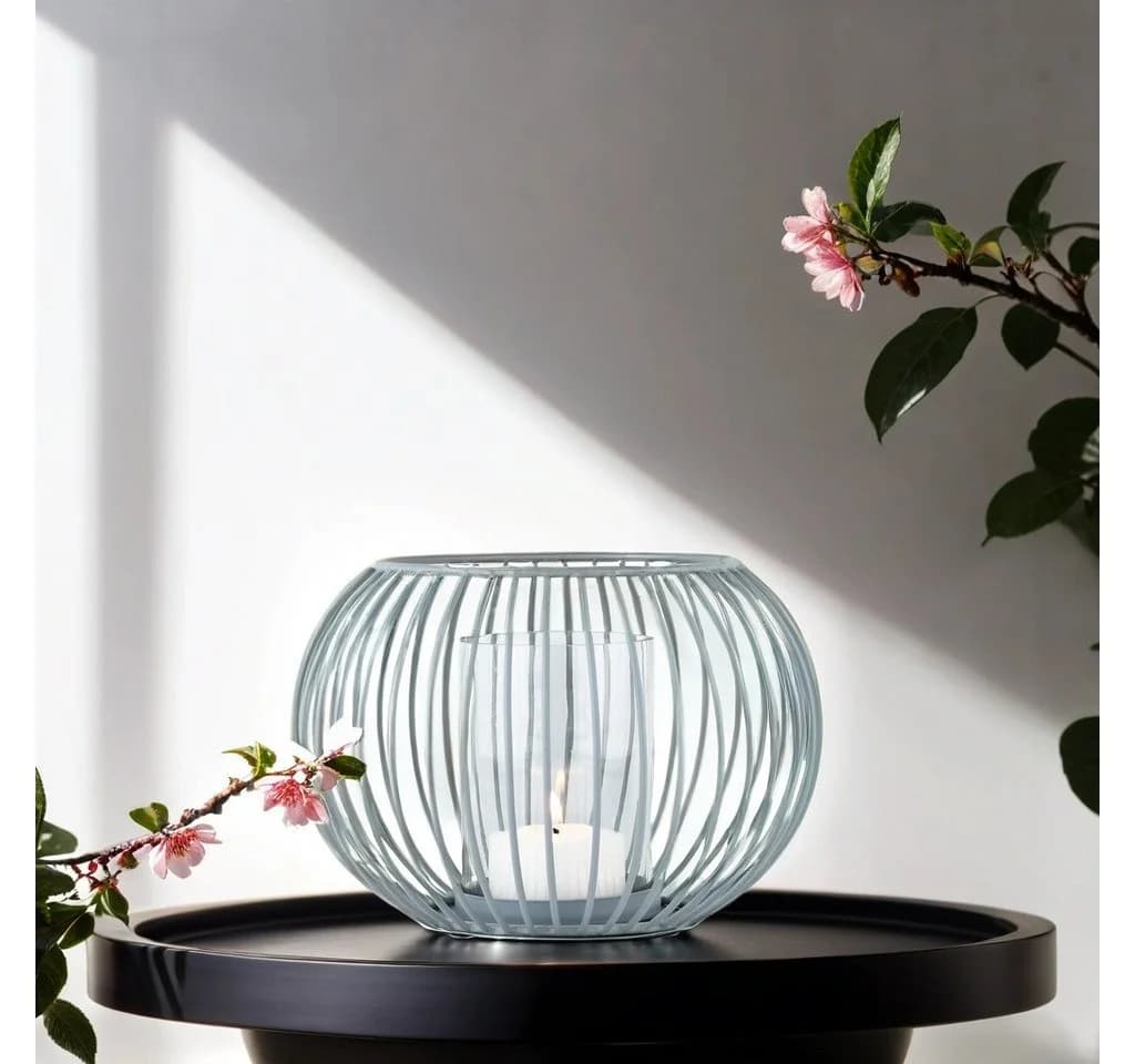Marrakesch Orient & Mediterran Interior Teelichthalter Skandinavische Deko Windlicht Kerzenhalter Grau Gross