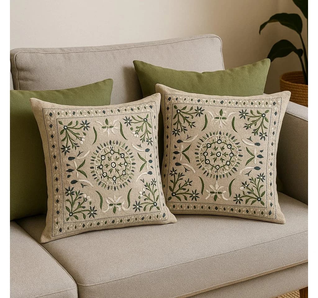 Marrakesch Orient & Mediterran Interior Zierkissen Lodge Grün 50x50 cm