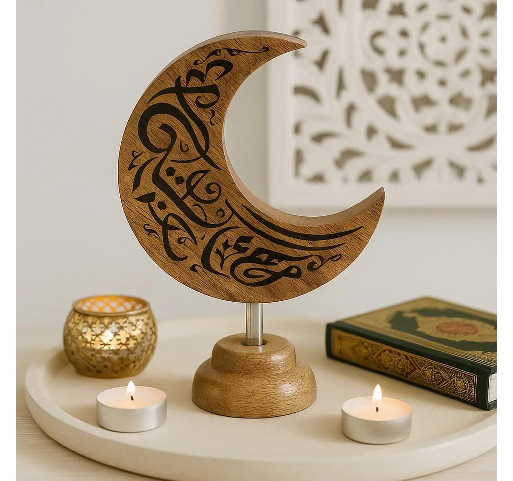 Marrakesch Orient & Mediterran Interior Dekofigur Halbmond Mangoholz
