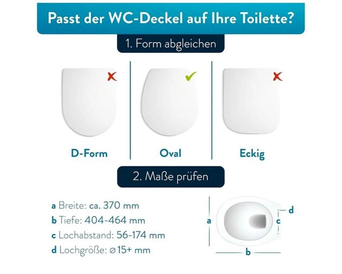 eVendix WC-Sitz Duroplast Weiß mit Absenkautomatik