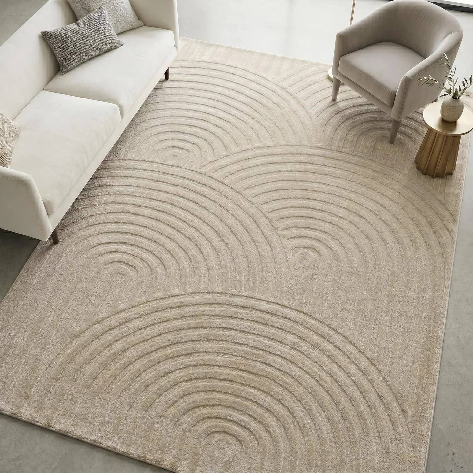 Teppich SEHRAZAT Rio 1500 Beige Kurzflor Läufer