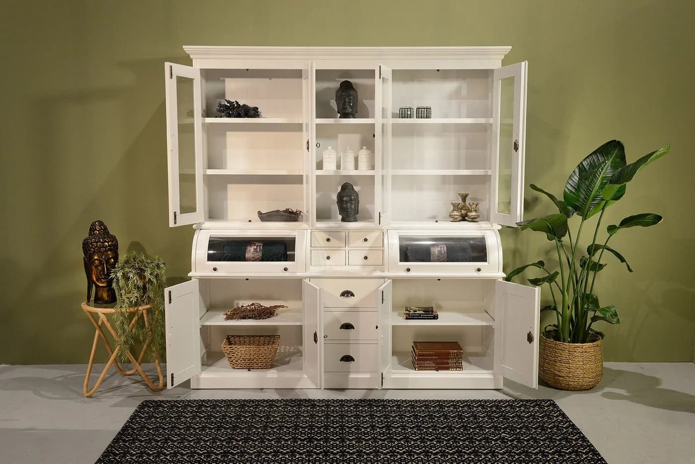 Wohnpalast Buffet Schrank Weiß 200cm Landhausstil