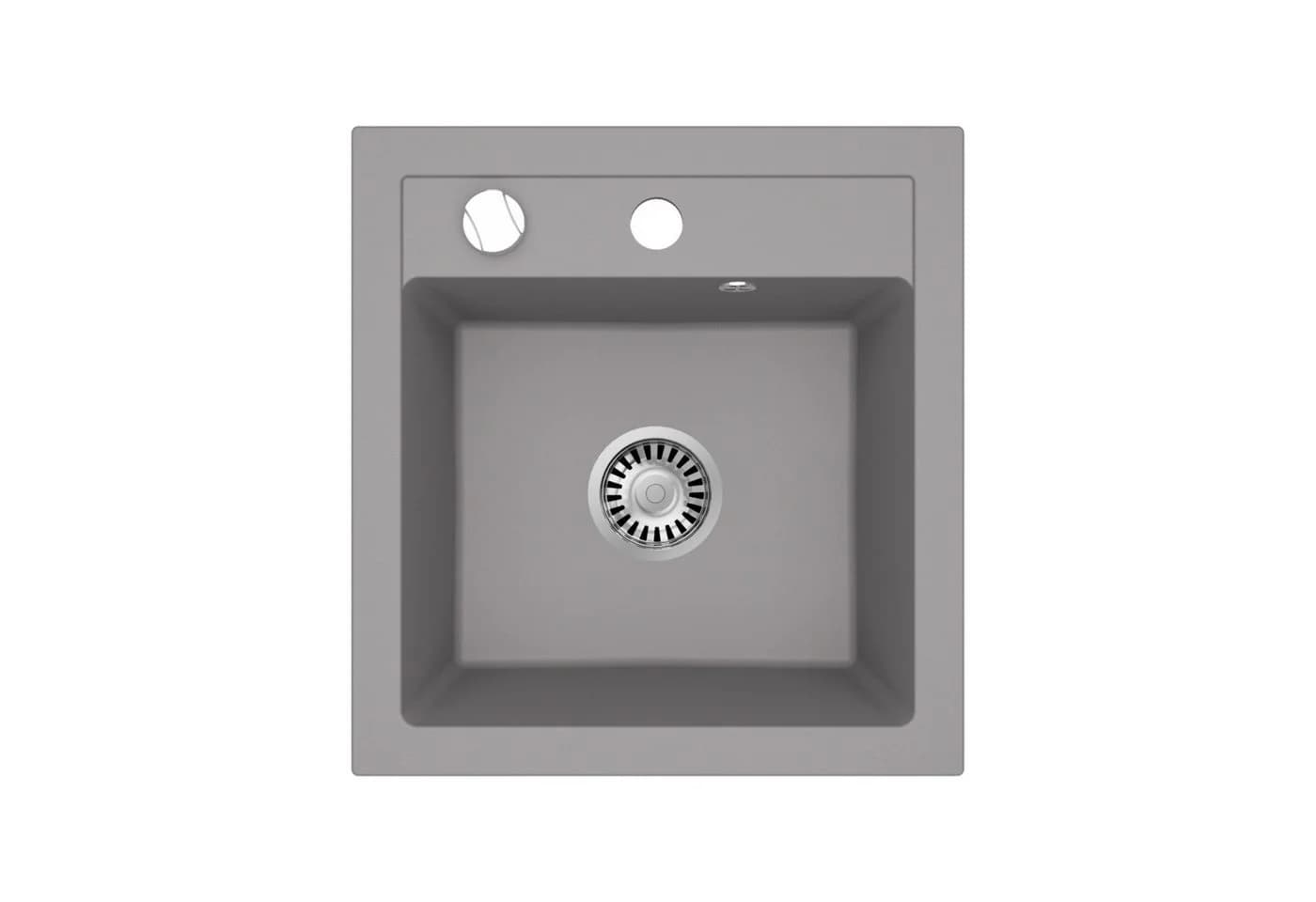 Faizee Home Granitspüle 49x52cm Schwarz gesprenkelt