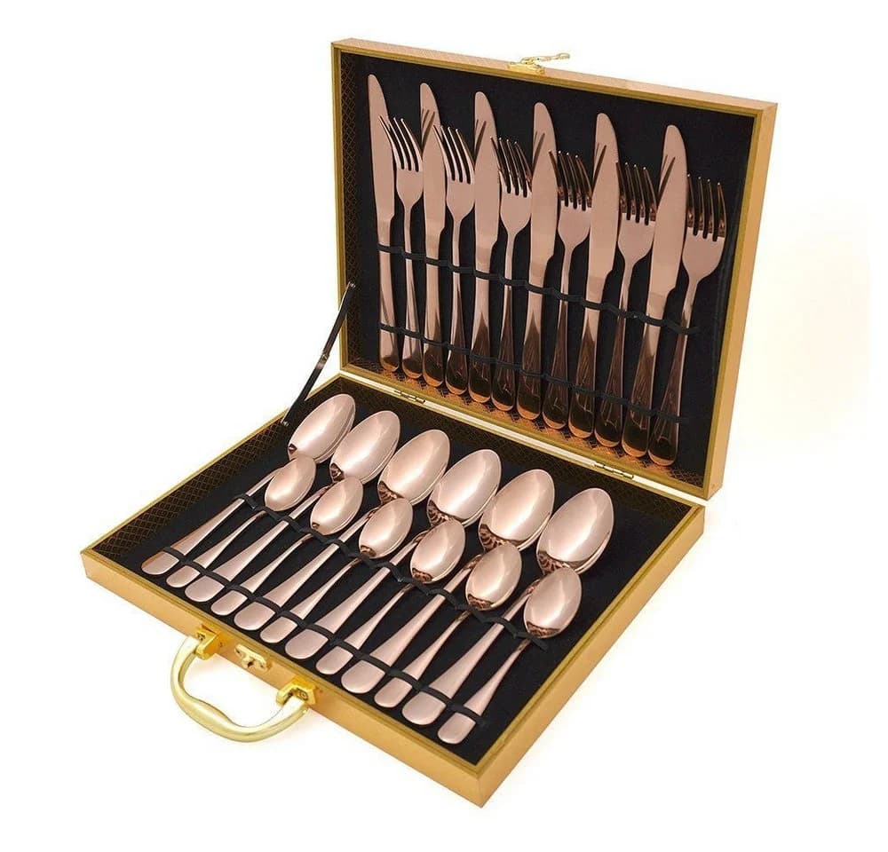 Faizee Home Besteck-Set 24-tlg. Edelstahl Rose Gold