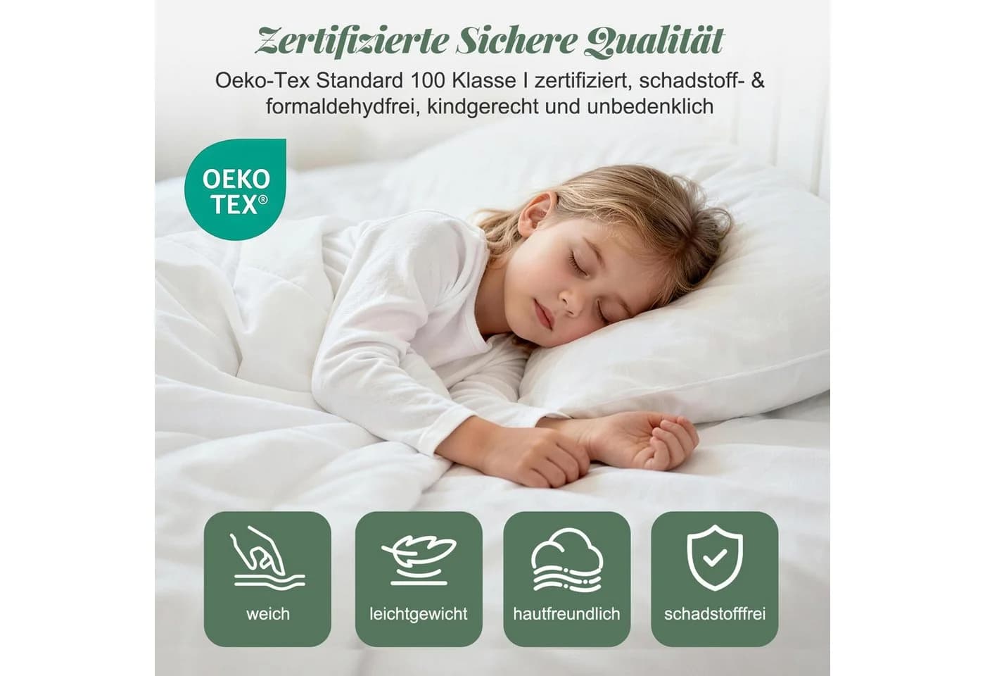 Lexzurn Bettwäsche Set 3-teilig Bügelfrei Cremeweiß Polycotton