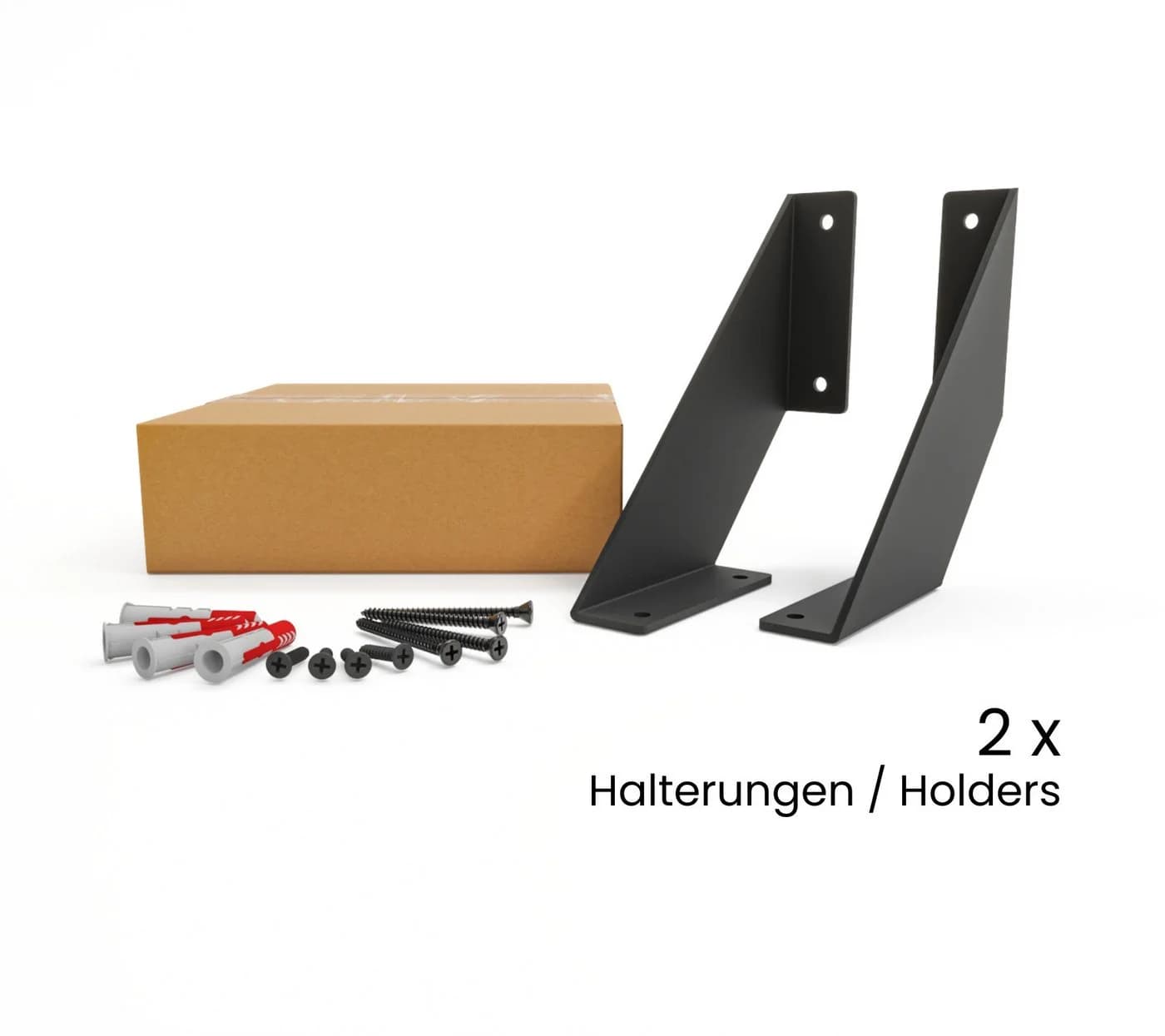 HEVVA Wandregalhalter 2x Regalhalter 10/15/20/25 cm
