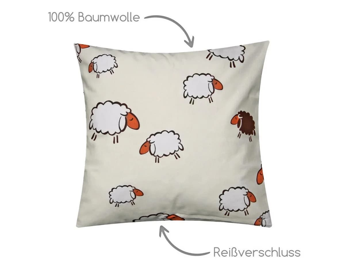 Heubergshop Kissenbezug 40x40cm Baumwolle Kinder