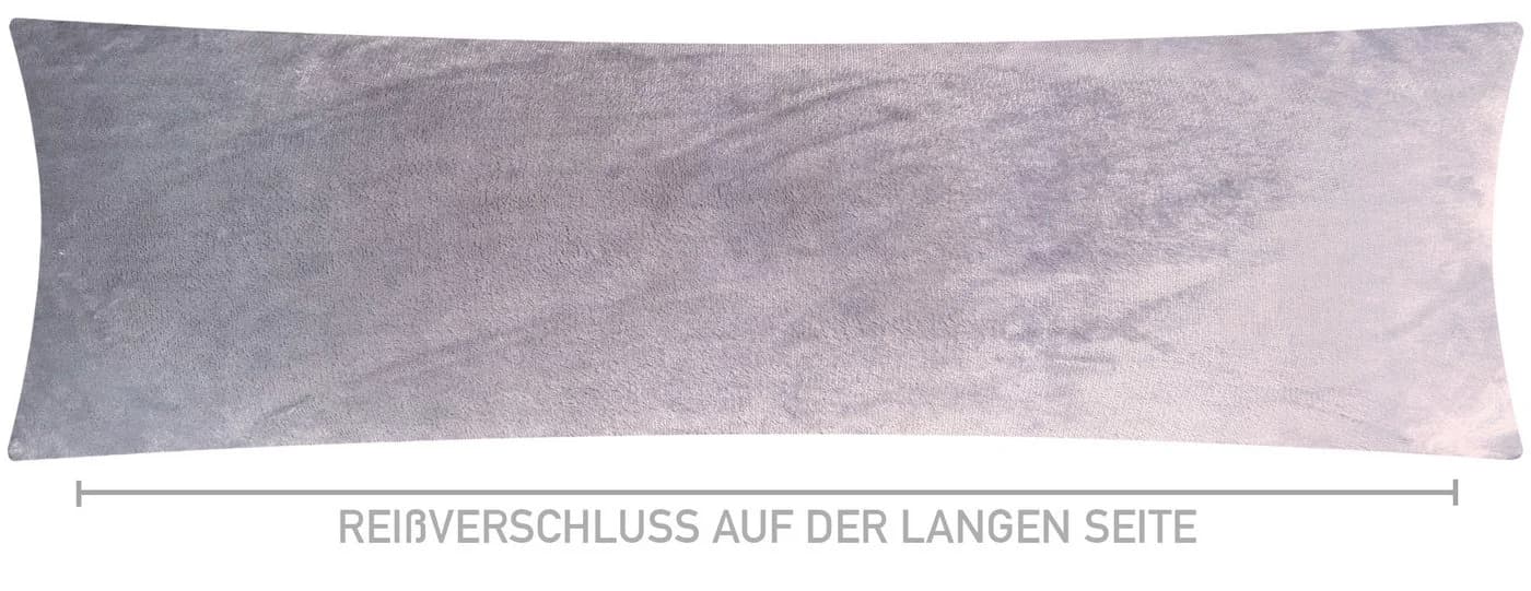 Heubergshop Seitenschläferkissenbezug Grau Flauschig