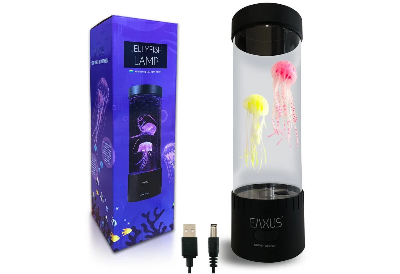 EAXUS LED Quallenlampe Aquarium Bunt mit Farbwechsel