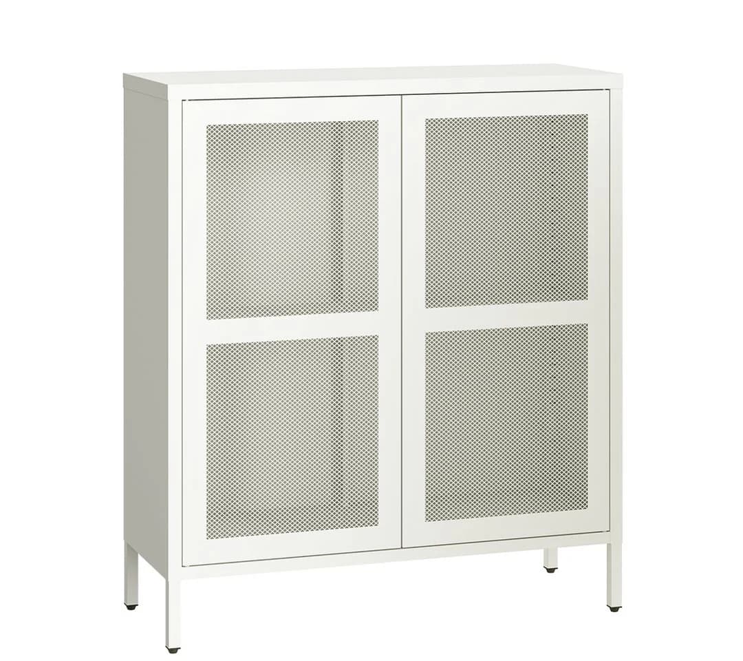 skølm Kommode Zephyr Weiß Metall mit Push-to-Open-Türen