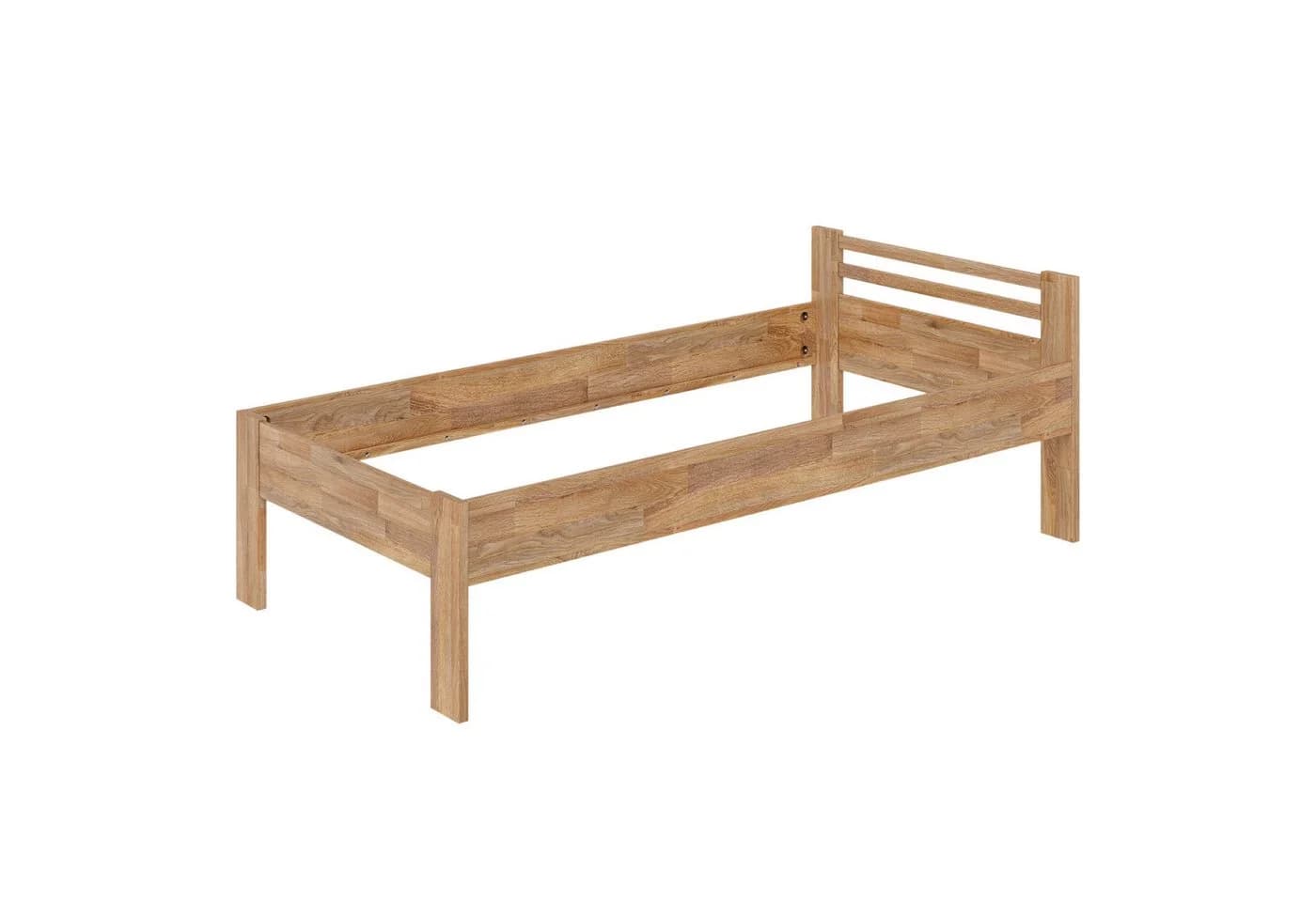 skølm Massivholzbett Fenrir, Seniorenbett mit Komforthöhe 51 cm