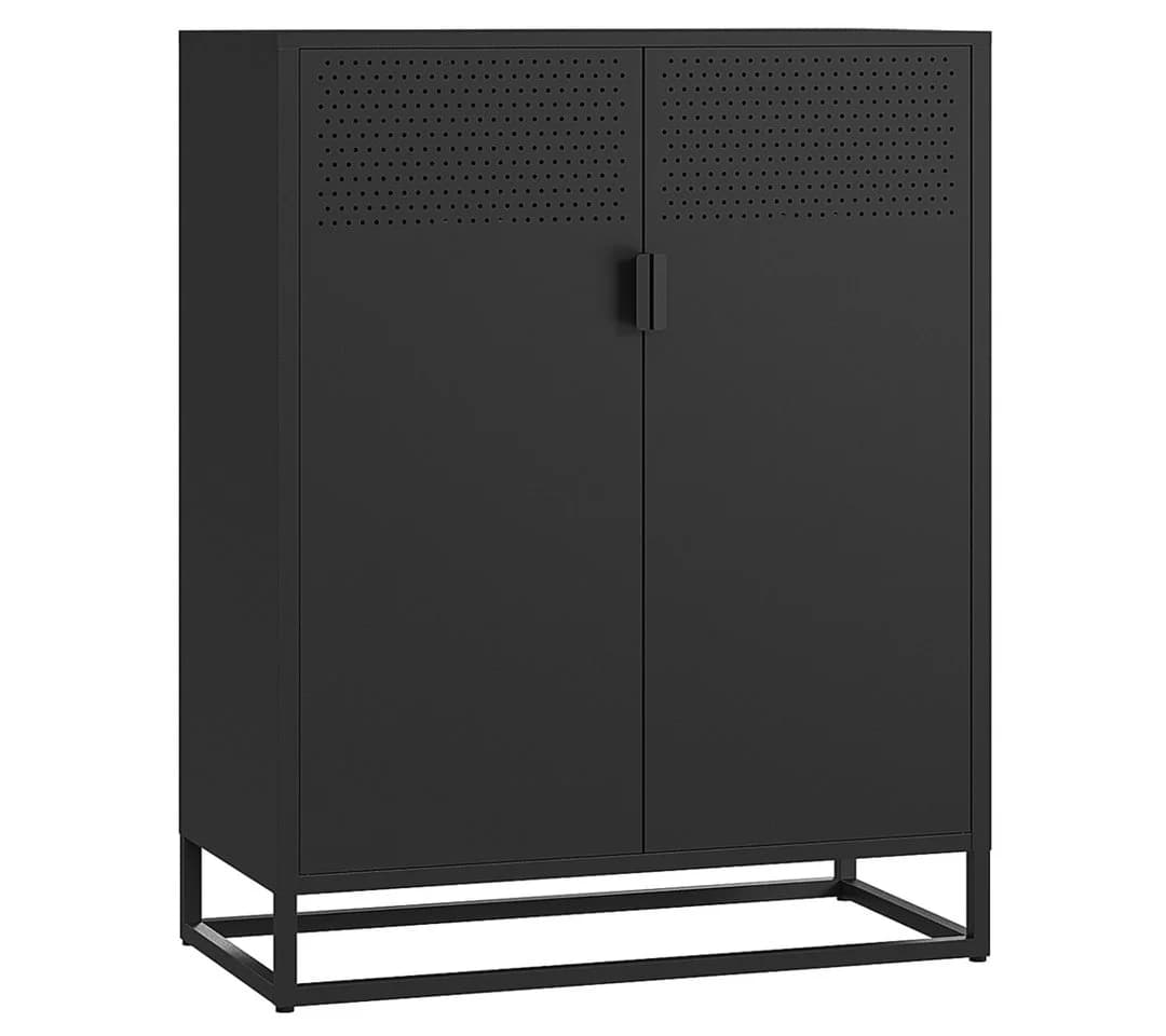skølm Kommode Izar Metall Schwarz Highboard Doppeltür
