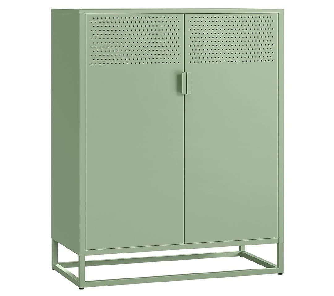 skølm Kommode Izar Metall Mintgrün Highboard mit Doppeltür