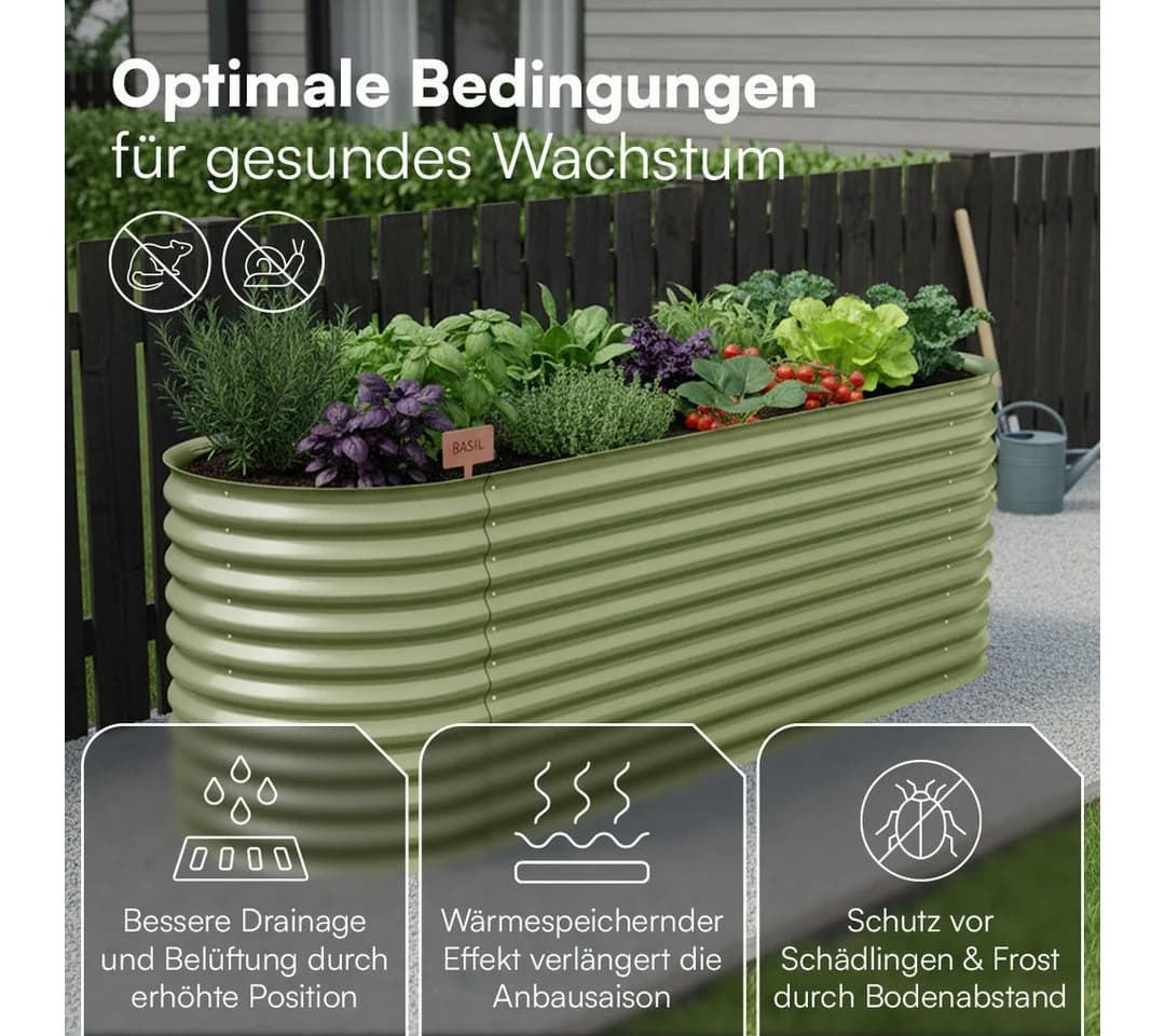 STEELSØN Hochbeet Hydra 240 cm Grün