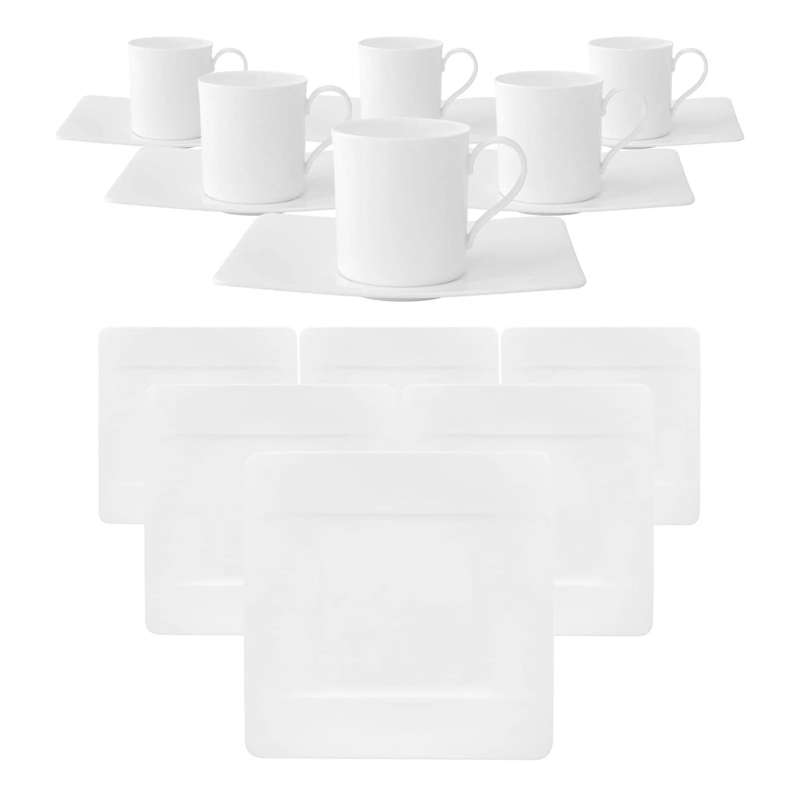 Villeroy & Boch Kaffeeservice Modern Grace 18er Set Weiß Porzellan