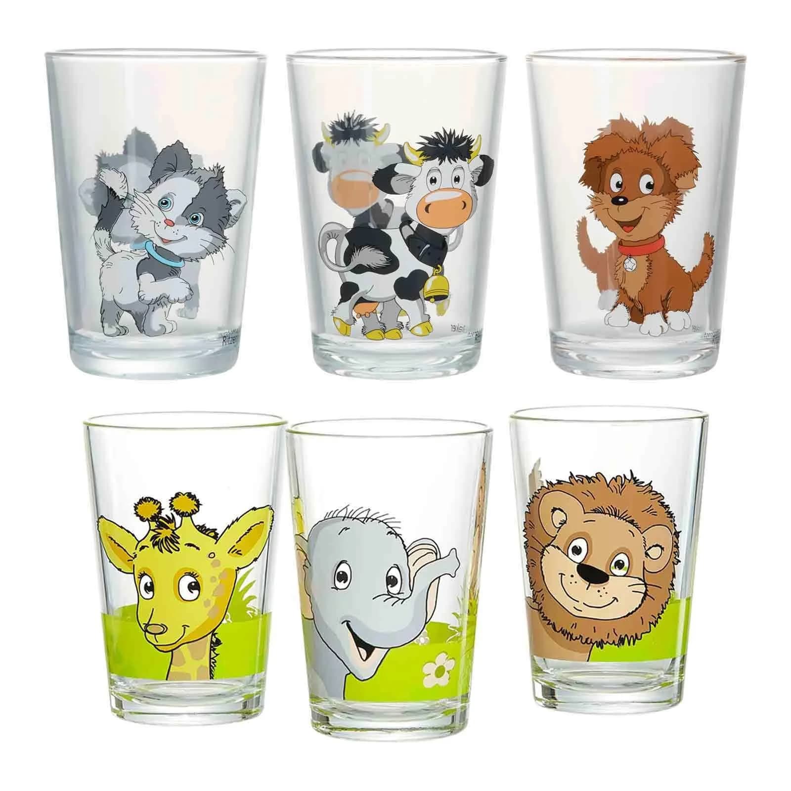 Ritzenhoff & Breker Kinderbecher-Set Hof- und Dschungeltiere 205 ml 6er Set