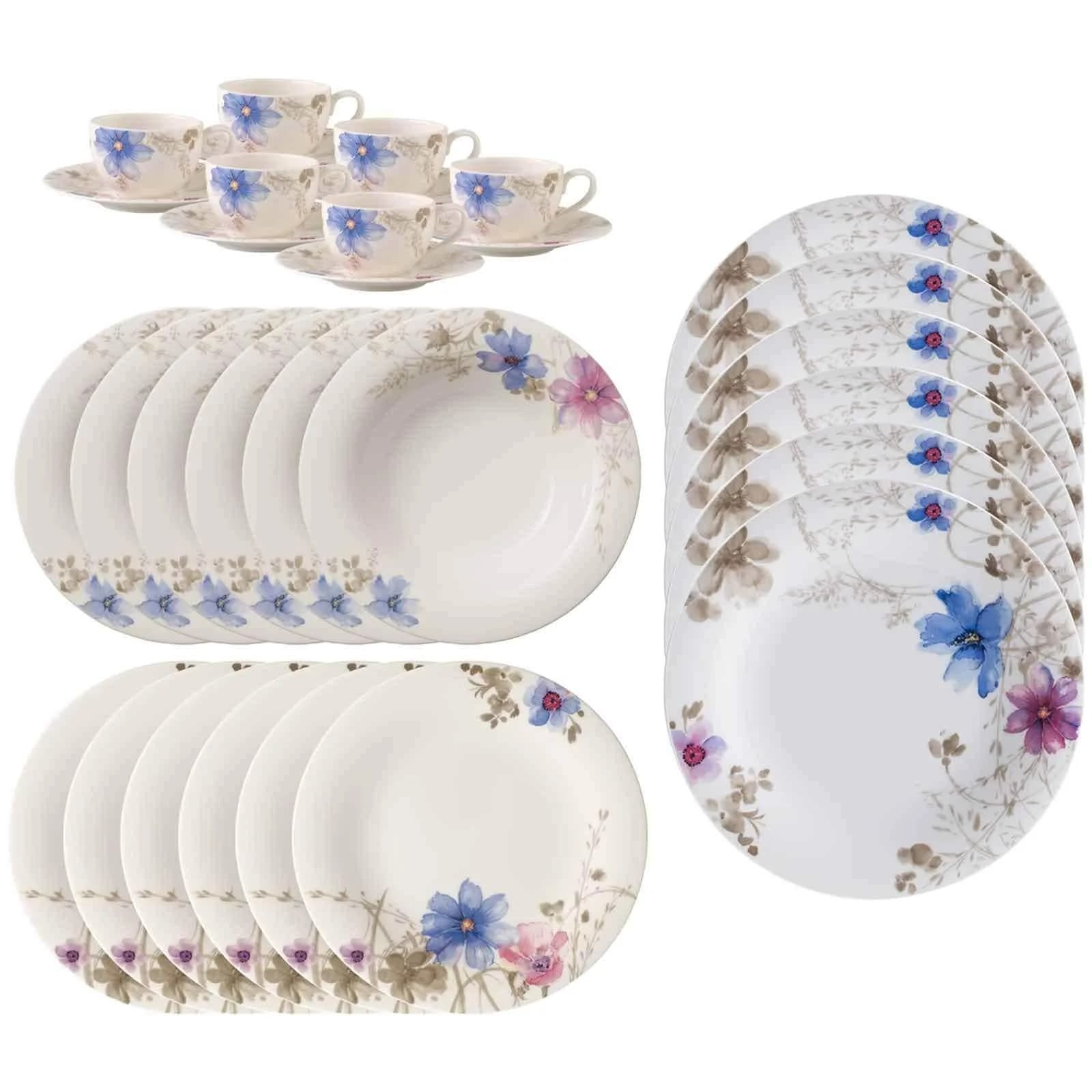 Villeroy & Boch Mariefleur Gris Basic Geschirr-Set 30-teilig bunt