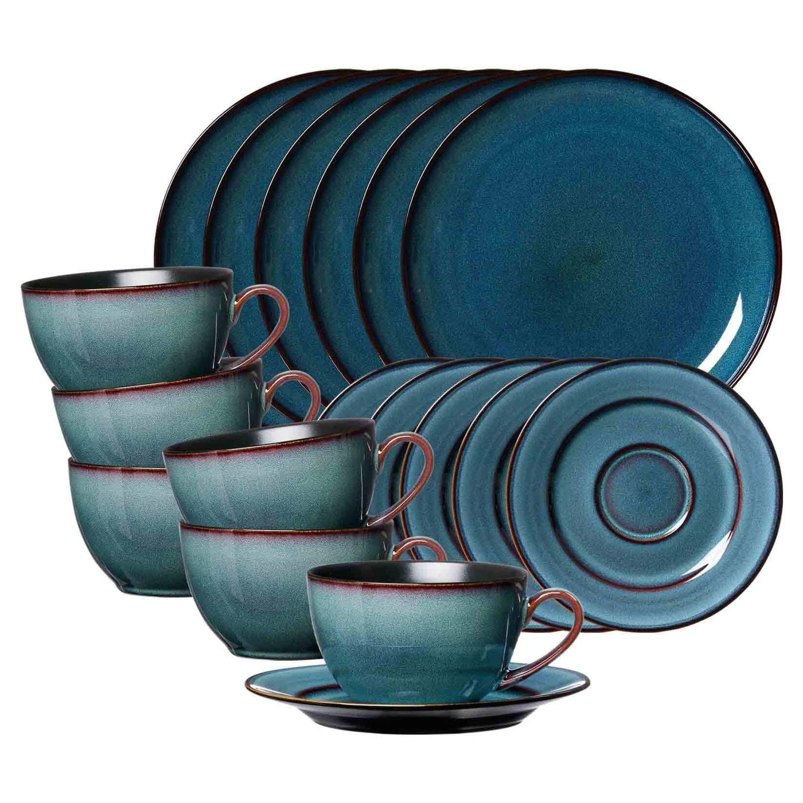 Ritzenhoff & Breker Kaffeeservice Bali 18er Set blau
