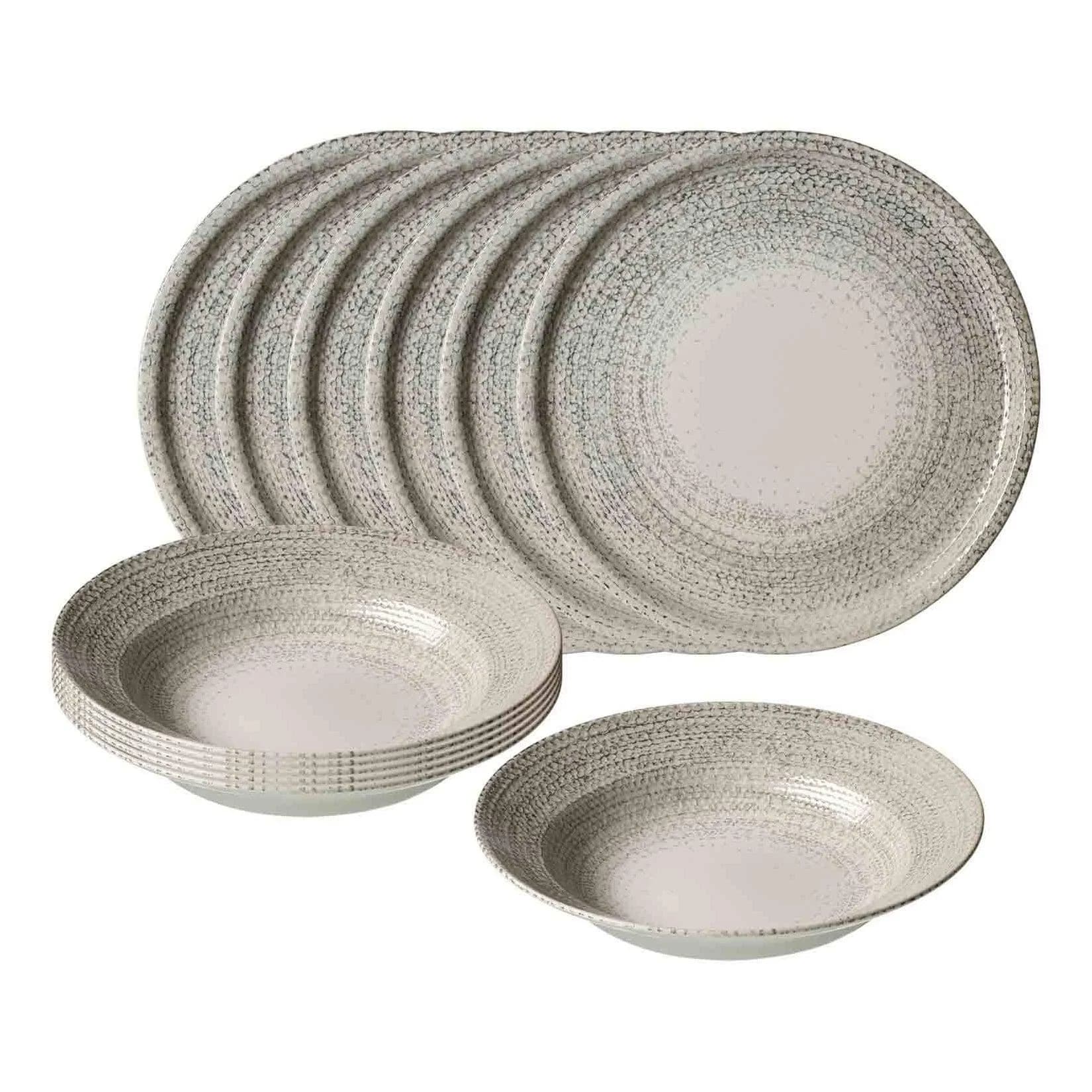 Ritzenhoff & Breker Pizza- und Pasta-Set Rimini 12-teilig Beige/Grau
