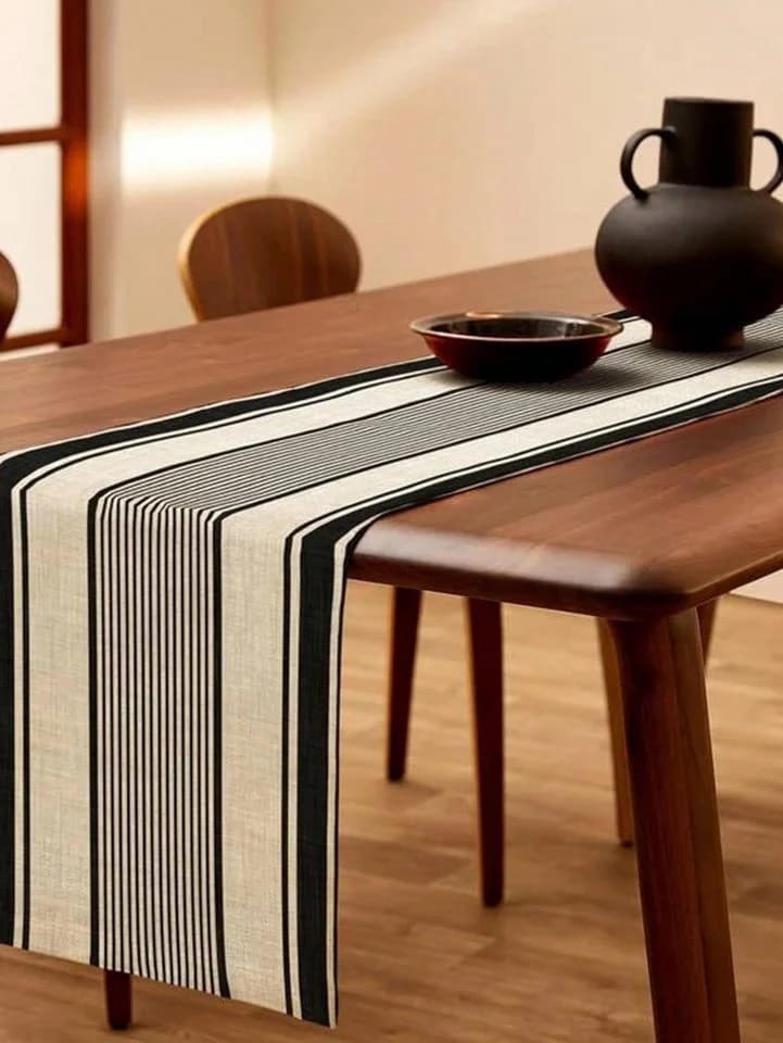 LIVINA HOME Tischläufer Premium abwaschbar moderne Leinenoptik